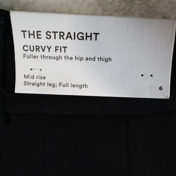 Ann Taylor The Straight Leg Curvy Fit Black Pants Womens Size 6 NWT - Picture 8 of 10
